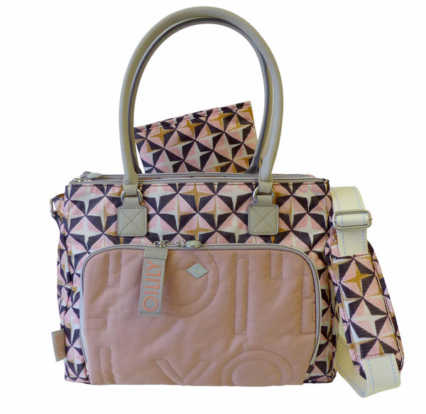 Oilily Charm Geometrical Diaperbag Mhz Wickeltasche Rose