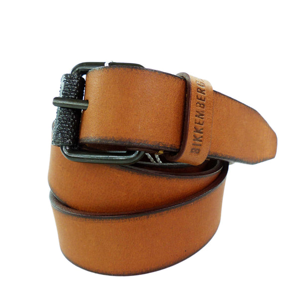BIKKEMBERGS BELT LEATHER ALLOVER Braun Größe M
