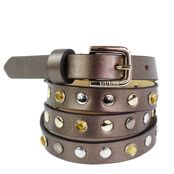 Guess Damen Nietengürtel BW6726 Metallic-Braun Größe M 80