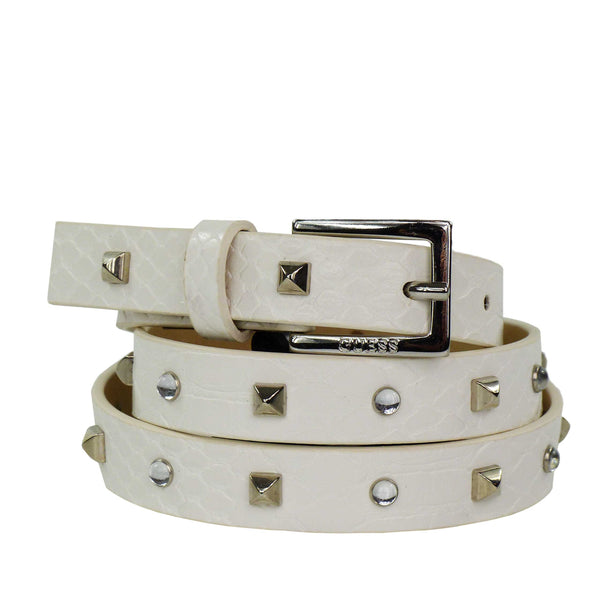 Guess Damen Nietengürtel BW6960 Weiß Größe M 80
