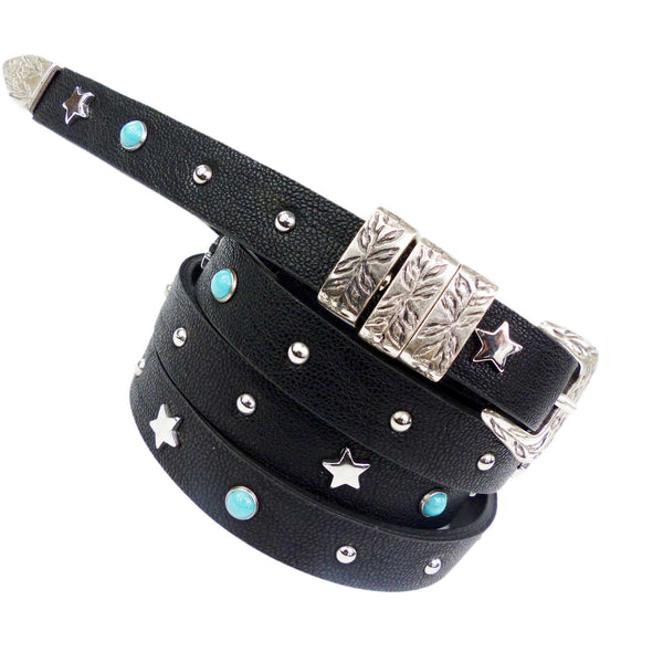 Guess Damen Nietengürtel BW6997 Schwarz Größe M 90