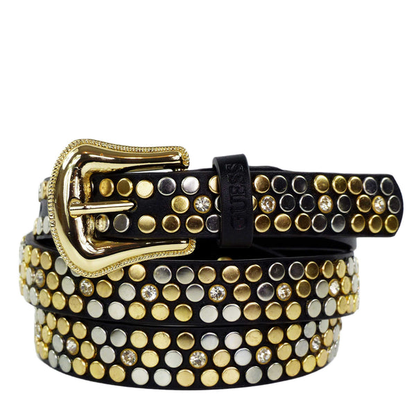 Guess Damen Nietengürtel BWNOT2P8420 Schwarz Größe M 30
