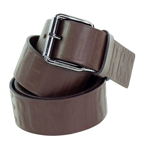 BIKKEMBERGS DB BELT LEATHER EMBOSSED Braun Größe M