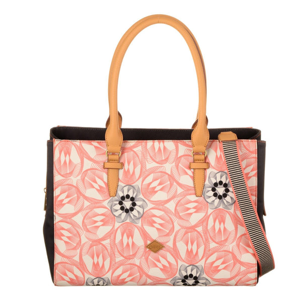 Oilily Flower Swirl Carry All Pink Flamingo Schultertasche