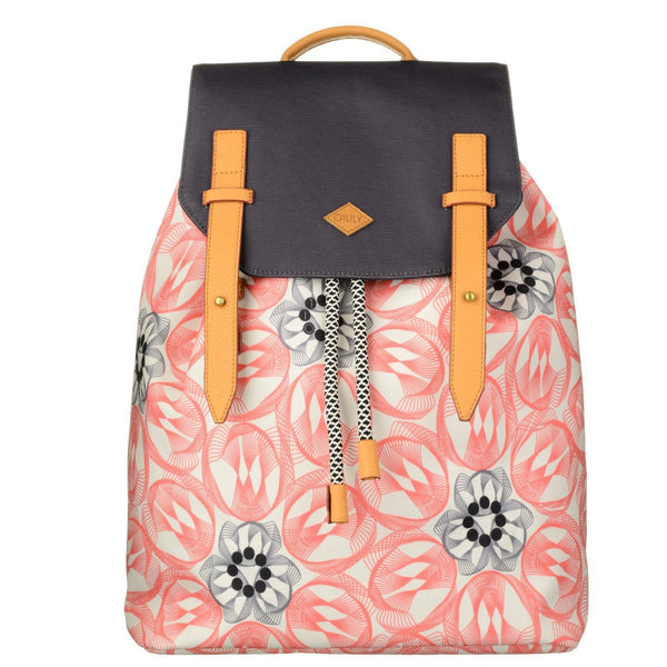 Oilily Flower Swirl Backpack Pink Flamingo