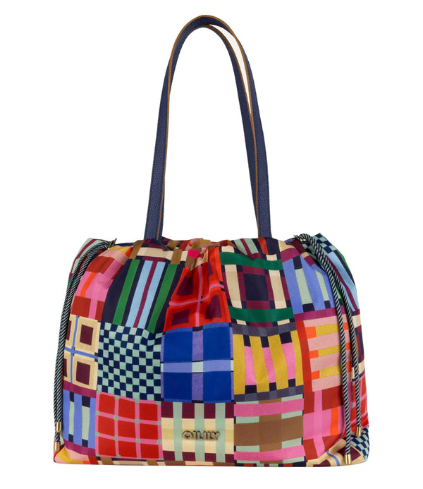 Oilily Skar Shopper Wedgewood Tartan Tape