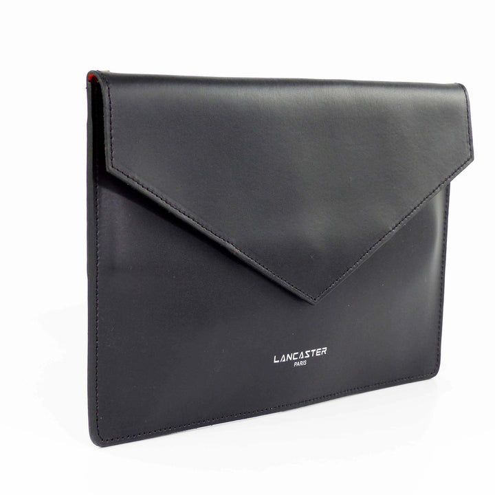 Lancaster Pur & Element Smooth Leder Clutch Schwarz