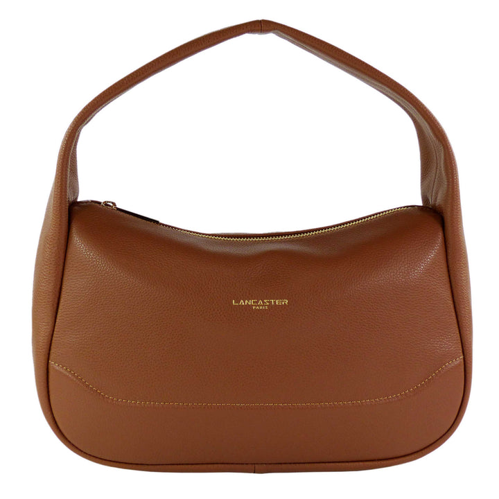 Lancaster Foulonne Cerceau Leder Handtasche Camel