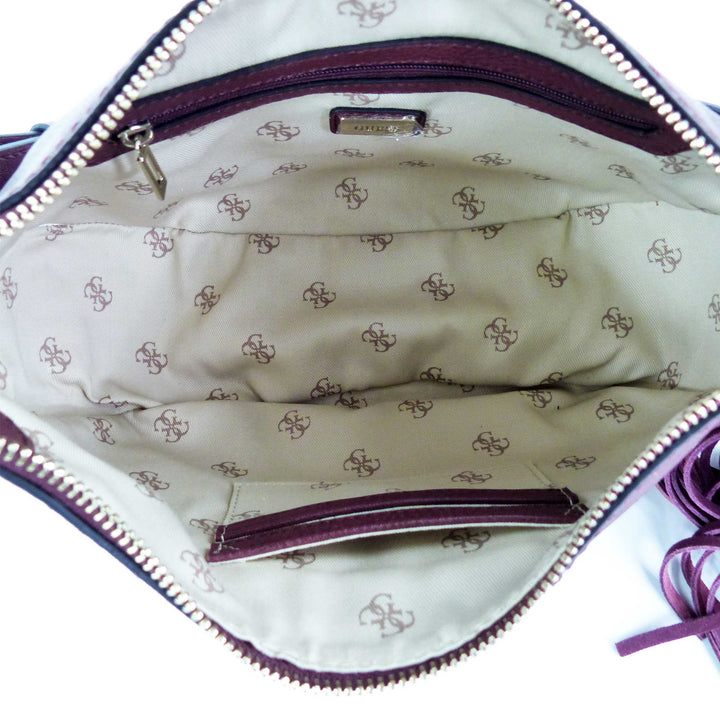 Guess Alana Schultertasche Burgundy