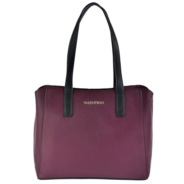 VALENTINO BAGS Cous Shopper Bordeaux / Schwarz