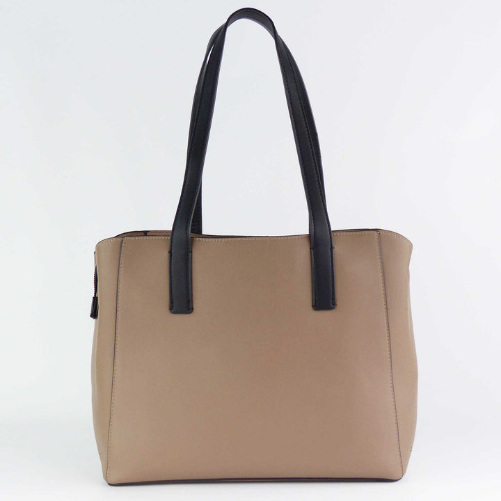 VALENTINO BAGS Cous Shopper Taupe / Schwarz