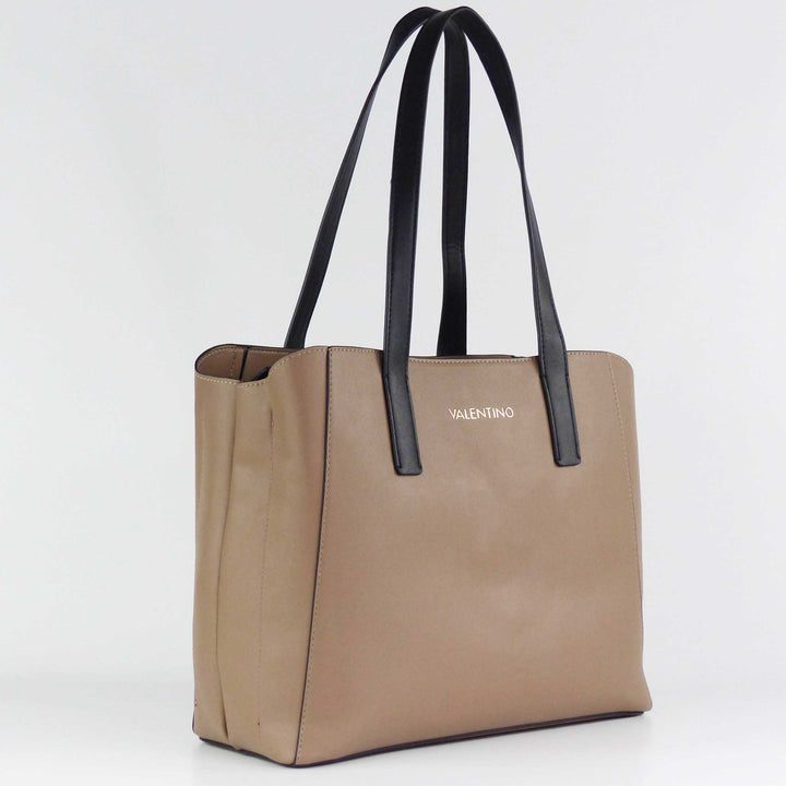 VALENTINO BAGS Cous Shopper Taupe / Schwarz