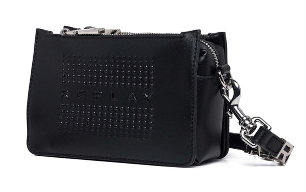REPLAY Damen Umhängetasche FW3086 Lederimität Schwarz