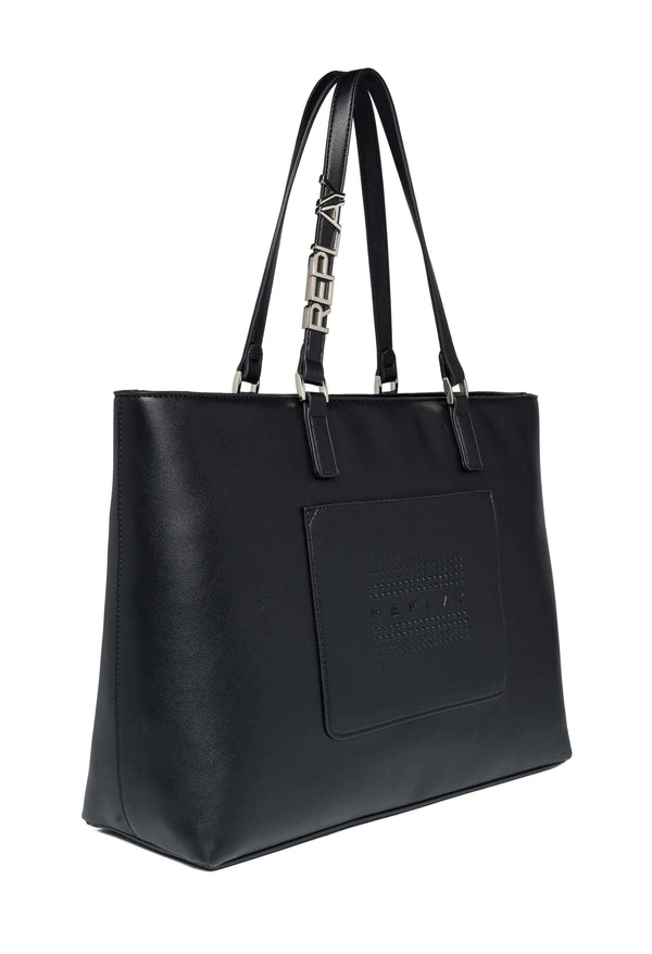 REPLAY Damen Shopper FW3088 Lederimität Schwarz