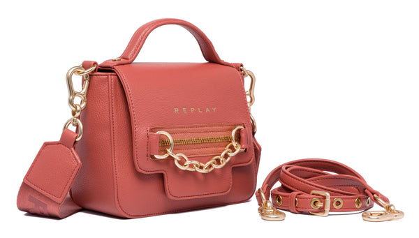 REPLAY Damen Umhängetasche FW3092 Lederimität Altrosa
