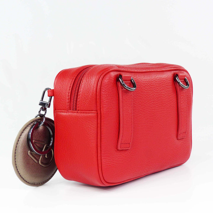 Mandarina Duck Mellow Leather Tracolla Camera Bag Flame Scarlet