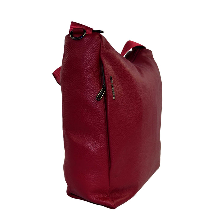 Mandarina Duck Mellow Leather Hobo Bag Red Plum FZT9522T
