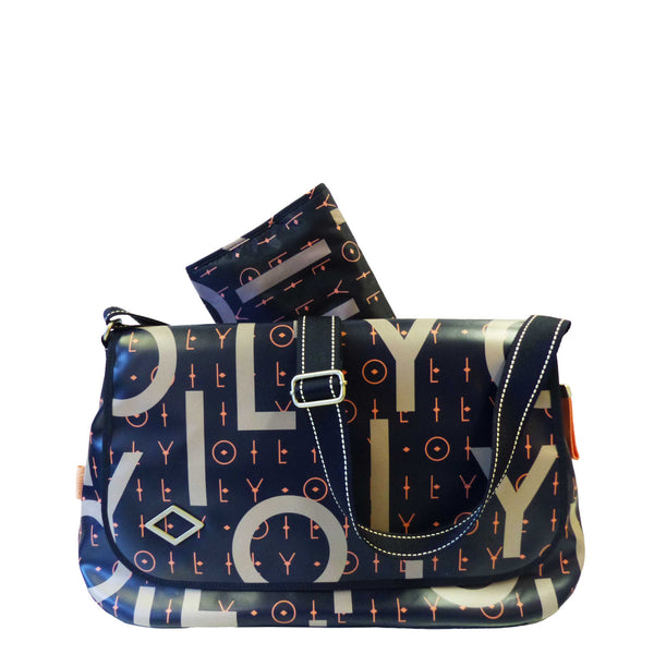 Oilily Lori Letters Diaperbag Lhf Umhängetasche Blau