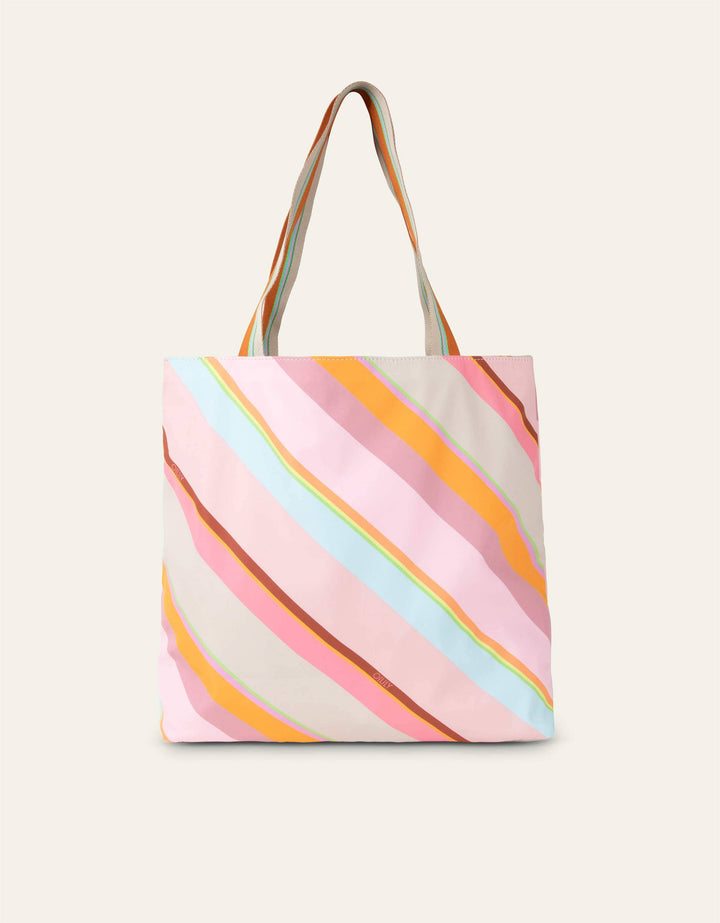 Oilily Summer Stripes Romy Reversible Shopper Misty Rose