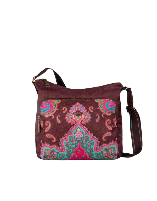 Oilily Mr Paisley M Shoulder Bag Chocolate Truffle