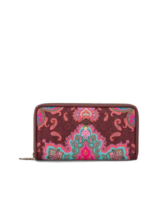 Oilily Mr Paisley Zip Wallet Chocolate Truffle