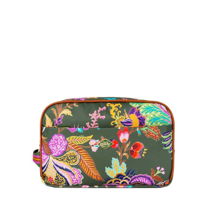 Oilily Chloe Pocket Cosmetic Bag Young Sits Forrest Green