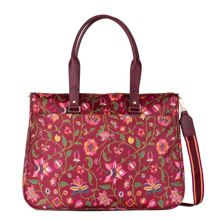 Oilily Charly Carry All Joy Flowers Chocolate