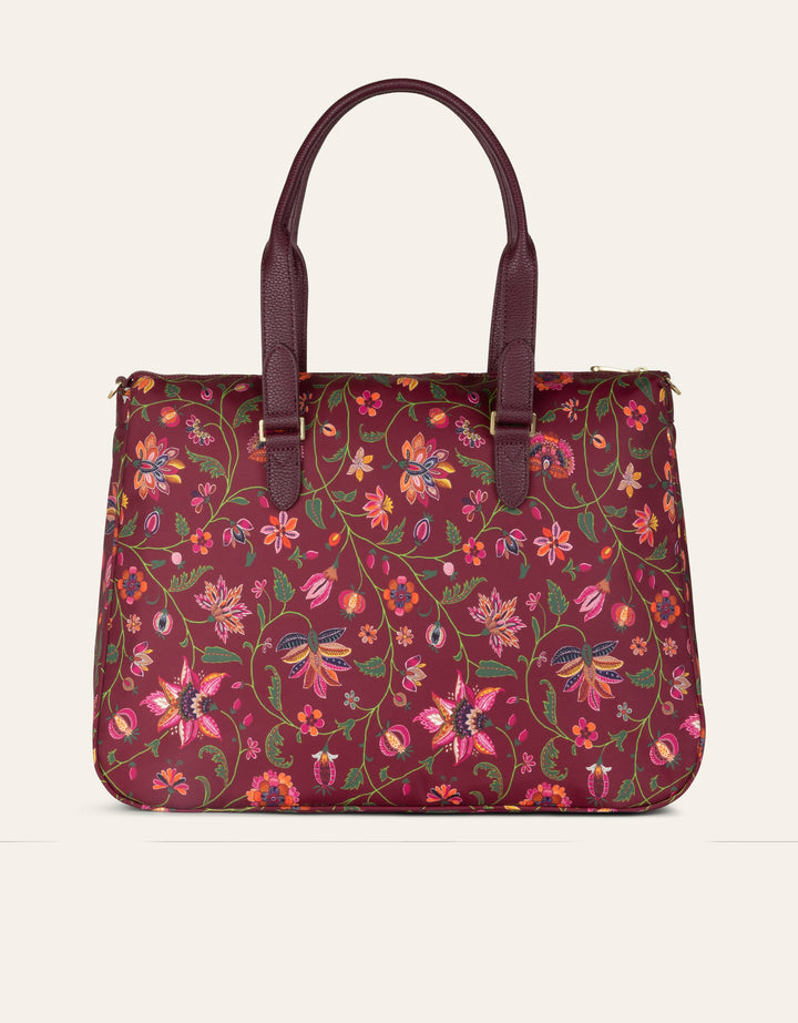 Oilily Charly Carry All Joy Flowers Chocolate