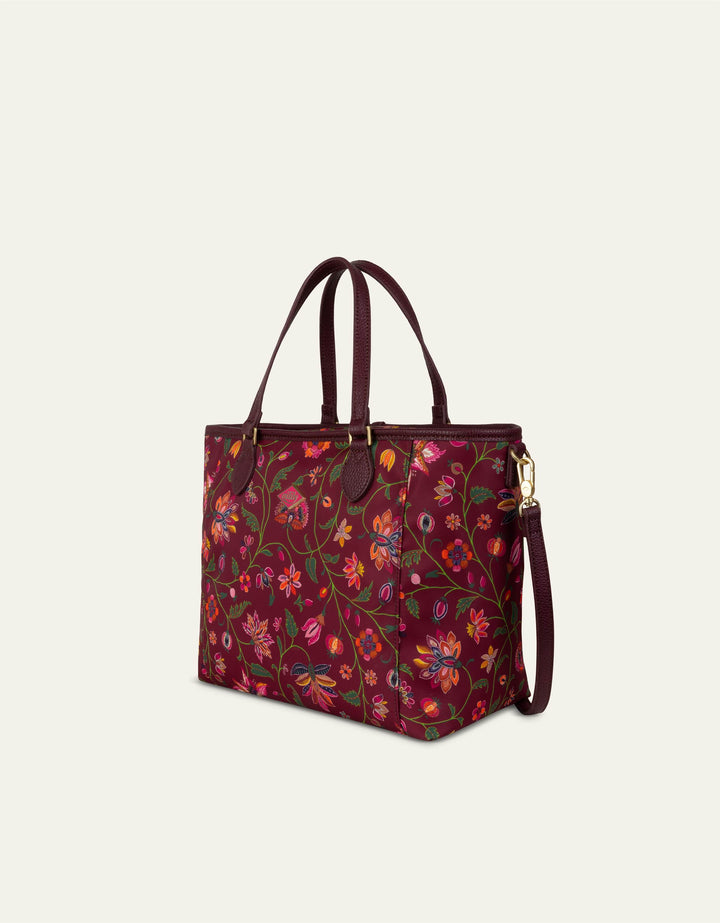 Oilily Haley Handbag Joy Flowers Chocolate