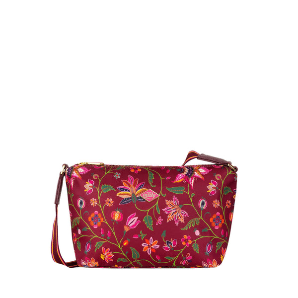 Oilily Sarah Shoulder Bag Joy Flowers Chocolate