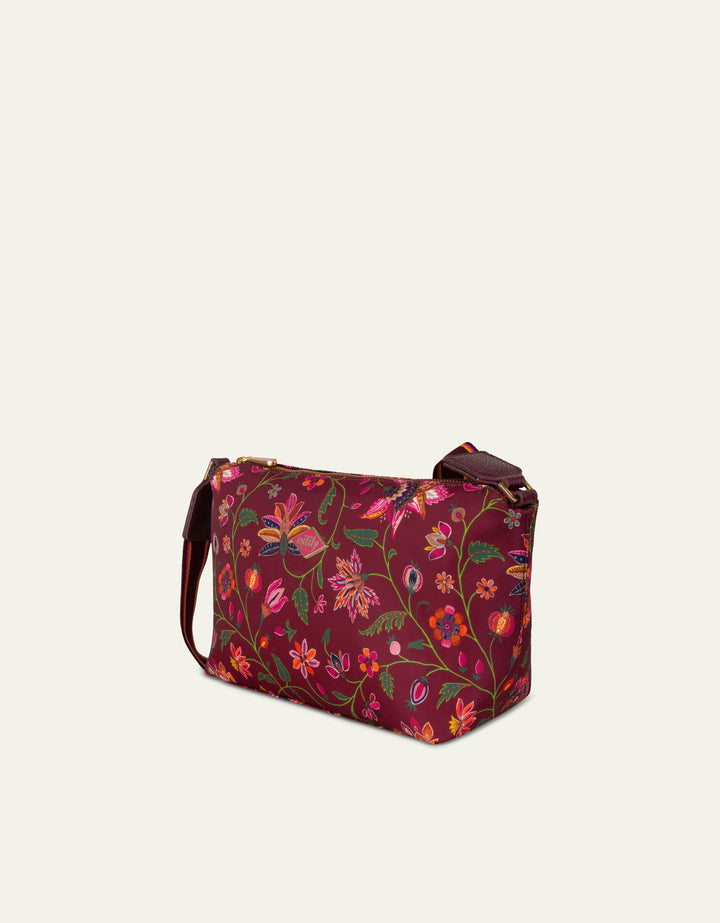 Oilily Sarah Shoulder Bag Joy Flowers Chocolate