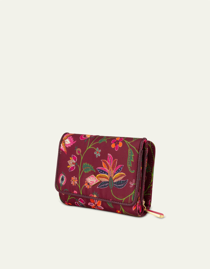 Oilily Zina Wallet Joy Flowers Chocolate