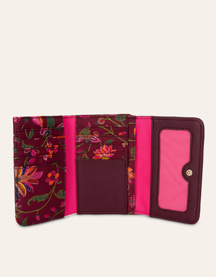 Oilily Zina Wallet Joy Flowers Chocolate