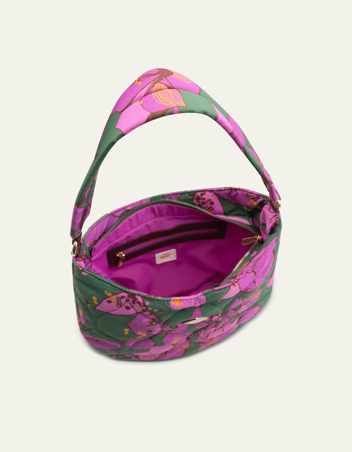 Oilily Molly Shoulder Bag Sketchy Flower Forrest Green