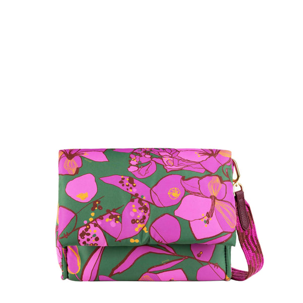 Oilily Fay Cross Body Sketchy Flower Forrest Green