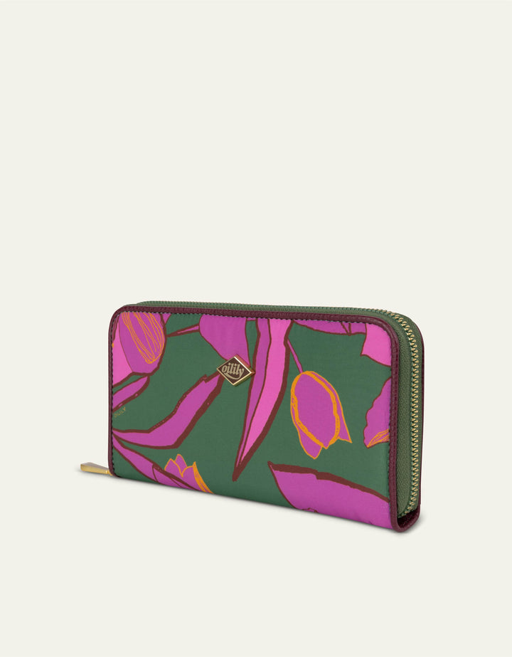 Oilily Zoey Wallet Sketchy Flower Forrest Green