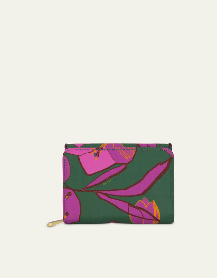 Oilily Zina Wallet Sketchy Flower Forrest Green