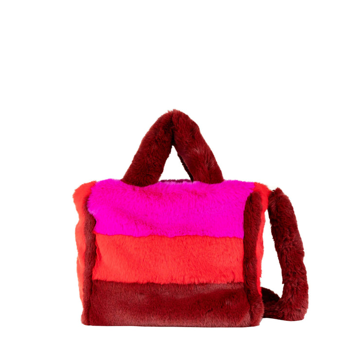 Oilily Harlem Handbag Soft Fake Fur Biking Red