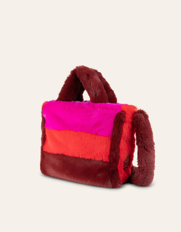 Oilily Harlem Handbag Soft Fake Fur Biking Red