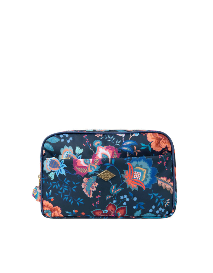 Oilily Color Bomb Chloe Pocket Cosmetic Bag Blue Iris