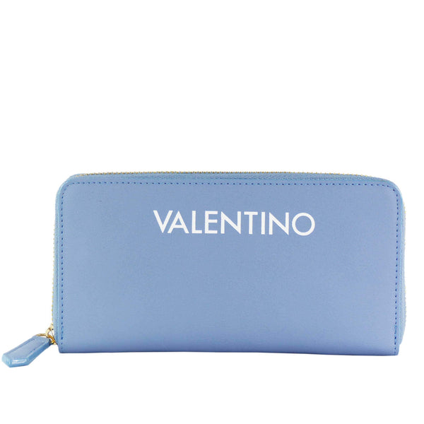 VALENTINO BAGS Masha Zip Around Wallet Geldbörse Blau Weiß