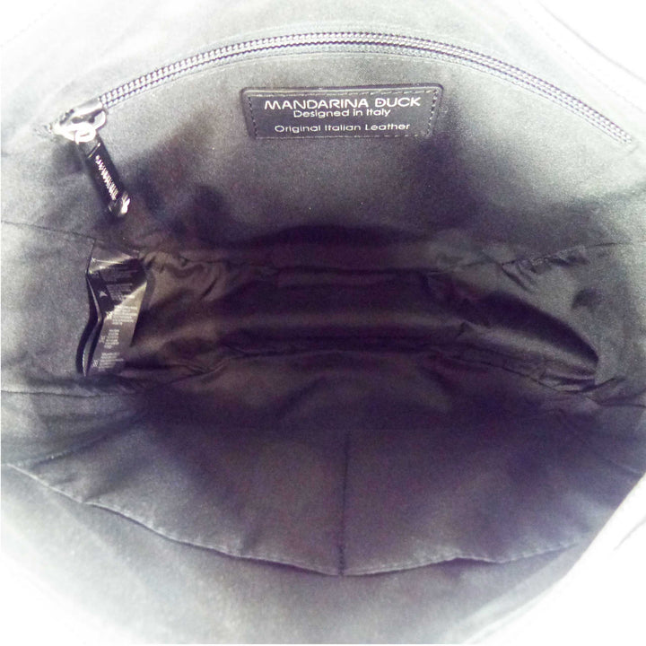 Mandarina Duck Mellow Leather Hobo Bag FZT75 Schwarz