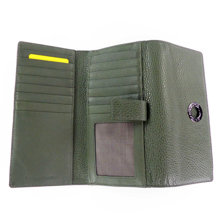 Mandarina Duck Mellow Leather Geldbörse FZP630 Militärgrün