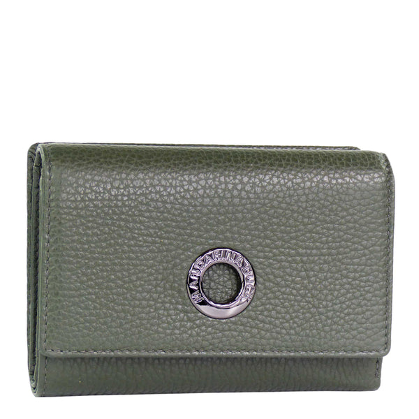 Mandarina Duck Mellow Leather Portemonnaie Medium FZP65 Militärgrün
