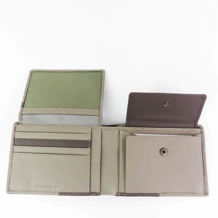 PIQUADRO Akron Geldbörse mit RFID-Blocker Grau