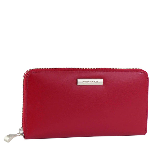 Mandarina Duck Hera.3 Zip Around Wallet Red